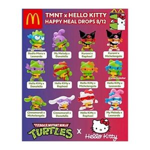 2025 Hello Kitty x TMNT x McDonalds Happy Meal Toys FULL SET